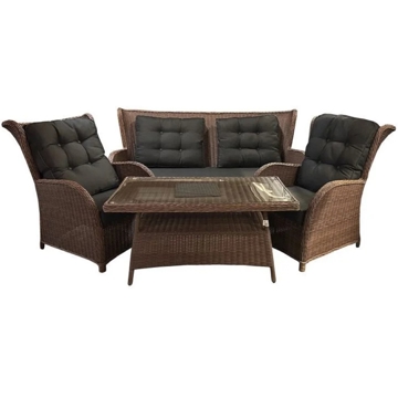 ბაღის ავეჯის ნაკრები Domino HL-4S-18005, Garden Furniture Set, Brown