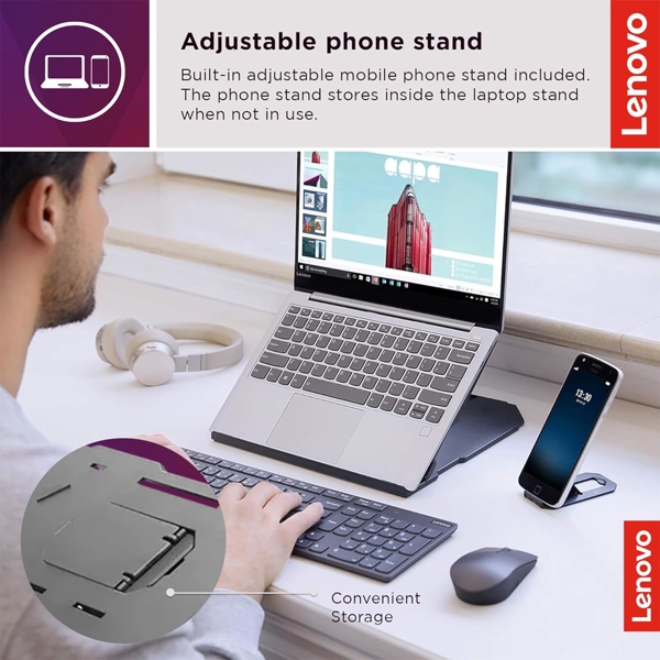 ნოუთბუქის სადგამი Lenovo GXF0X02-619, Laptop Stand, Grey