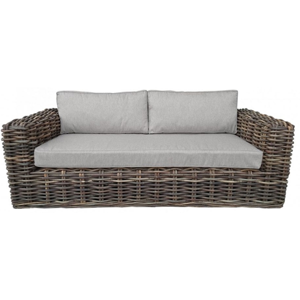 დივანი Domino MK-2021-0401, Sofa For Garden, Brown/Grey