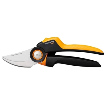 Fiskars P961 PowerGear L, Secateur, Black/Orange