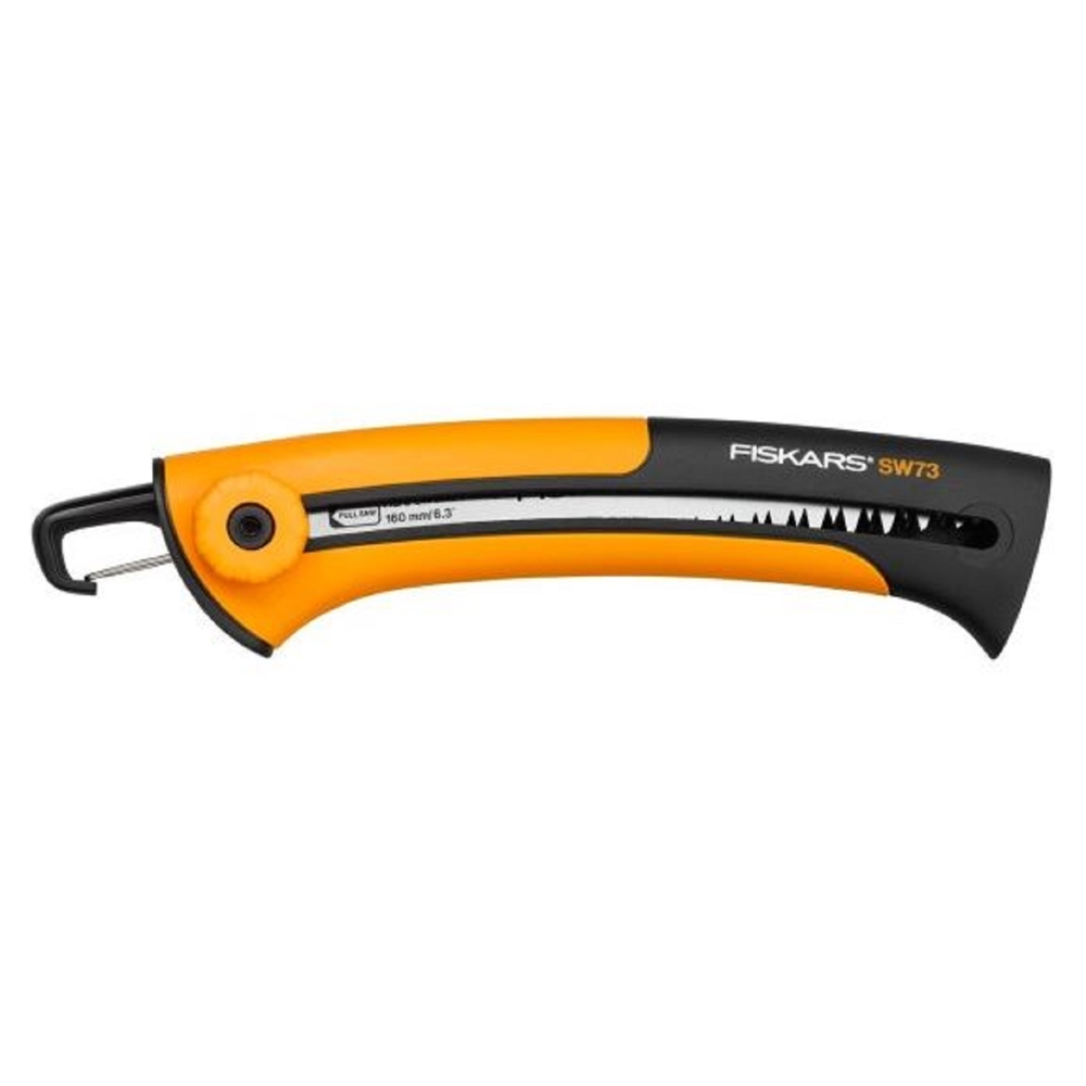 ბაღის ხერხი Fiskars SW73 Xtract, Folding Garden Saw, Black/Orange