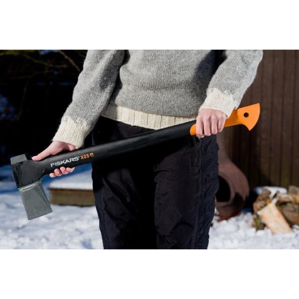 ნაჯახი Fiskars 122480, Axe, Black/Orange