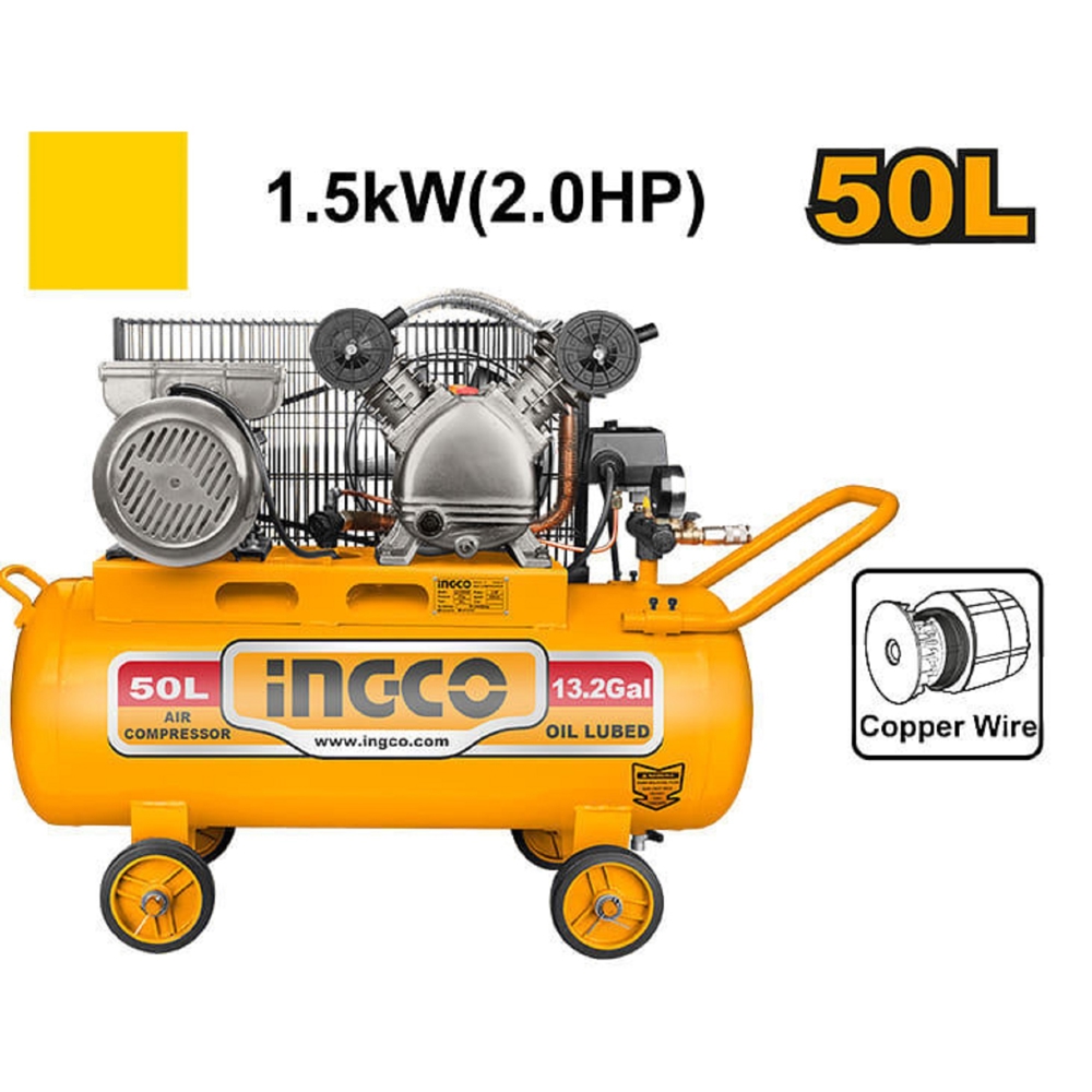 Ingco AC1200508, 50L, Air Compressor, Orange