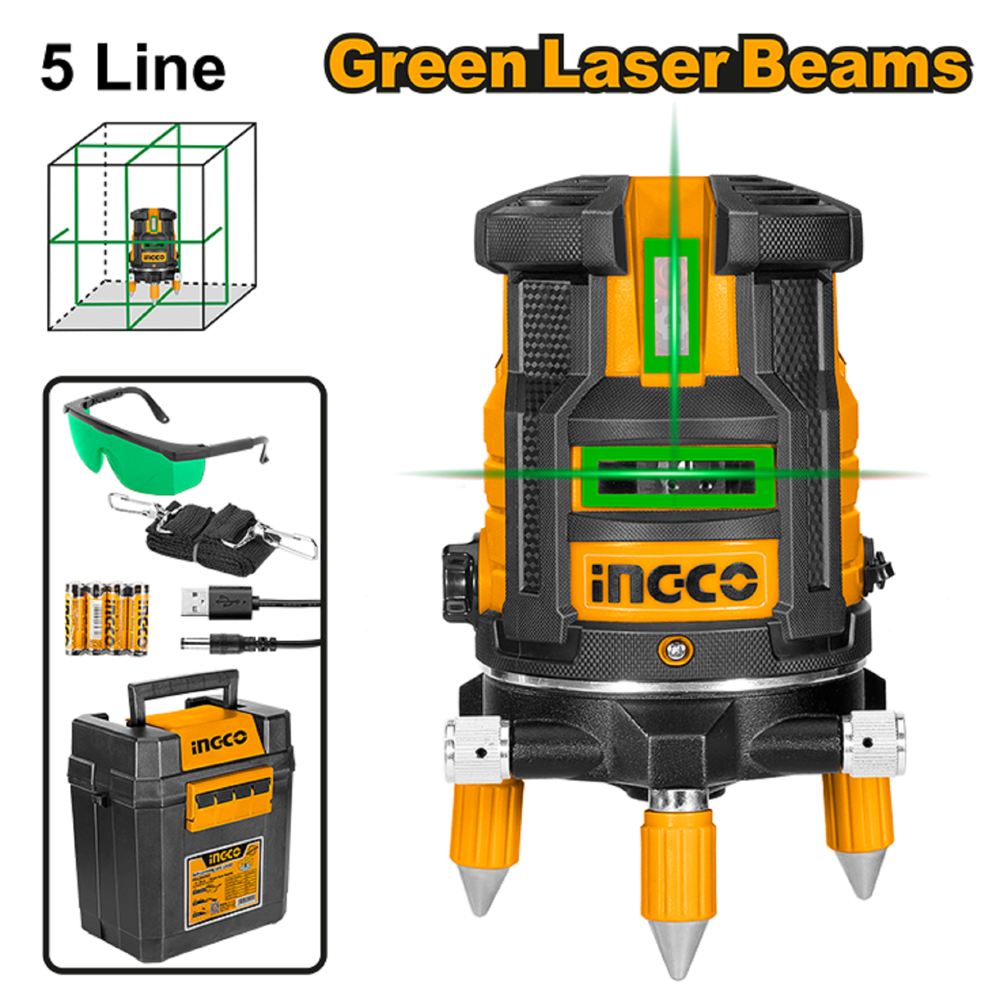 Ingco HLL305205, Line Laser, Orange/Black