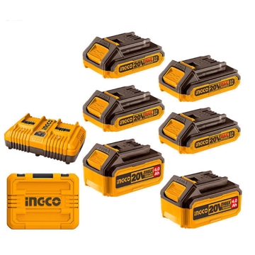 Ingco COSLI230701, 6Pcs, Battery And Charger