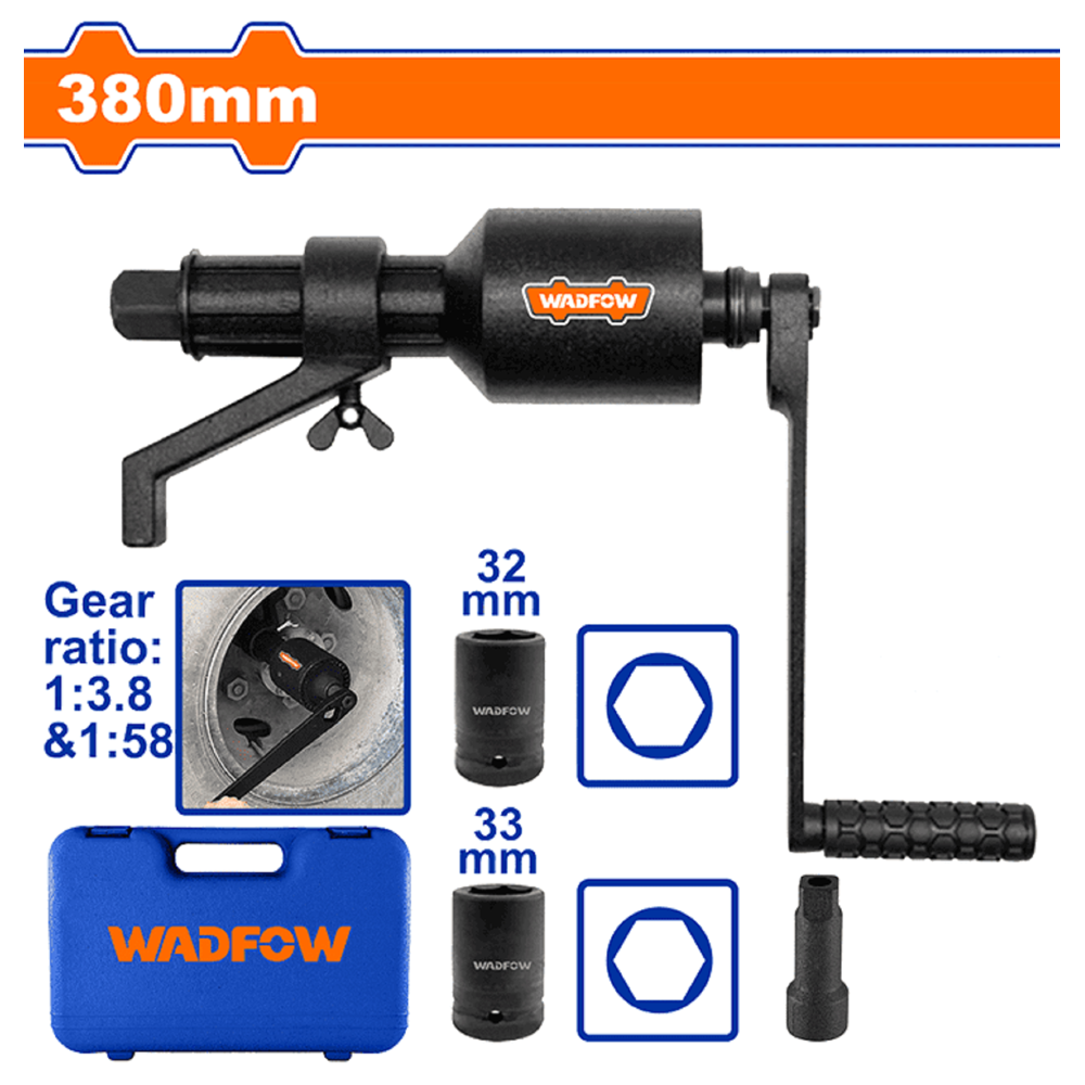 ჰიდრავლიკური საბურავის მოსახსნელი Wadfow WTH1D88, Labor Saving Wrench, 380mm, Black