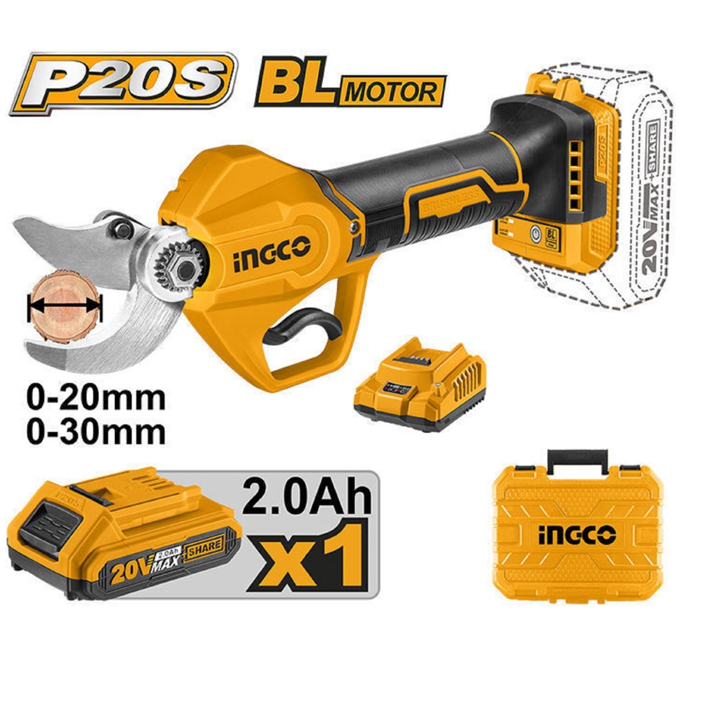 სეკატორი Ingco CSSLI203083, Secateur, Orange/Black