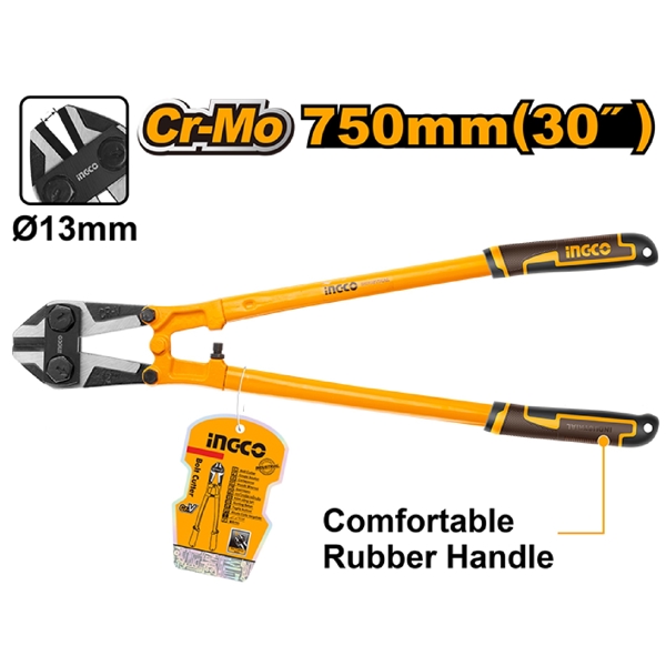 ჭანჭიკის საჭრელი Ingco HBC0830, 30″ Bolt Cutter, Black/Orange