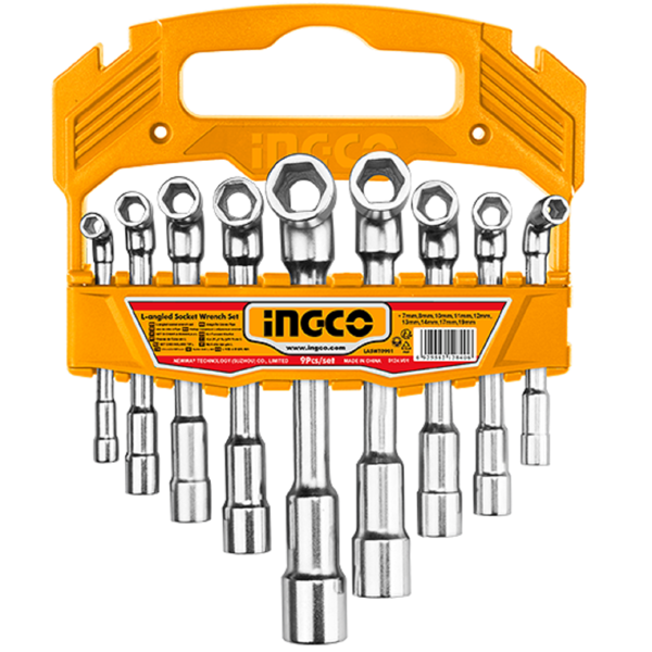 Ingco LASWT0901, 9Pcs Tool Set, Silver