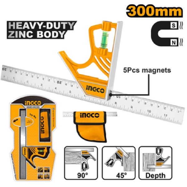 Ingco HSR530255, Measuring Tool, Orange