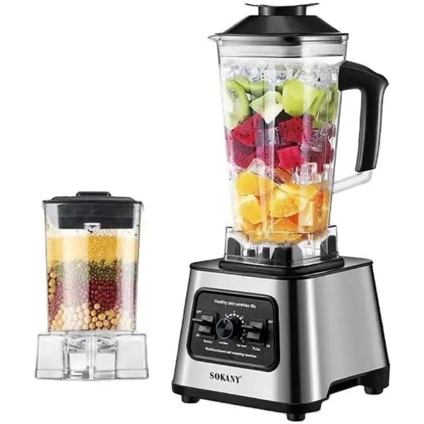 Sokany SK-999, 6000W, 2.5L, Blender, Silver/Black