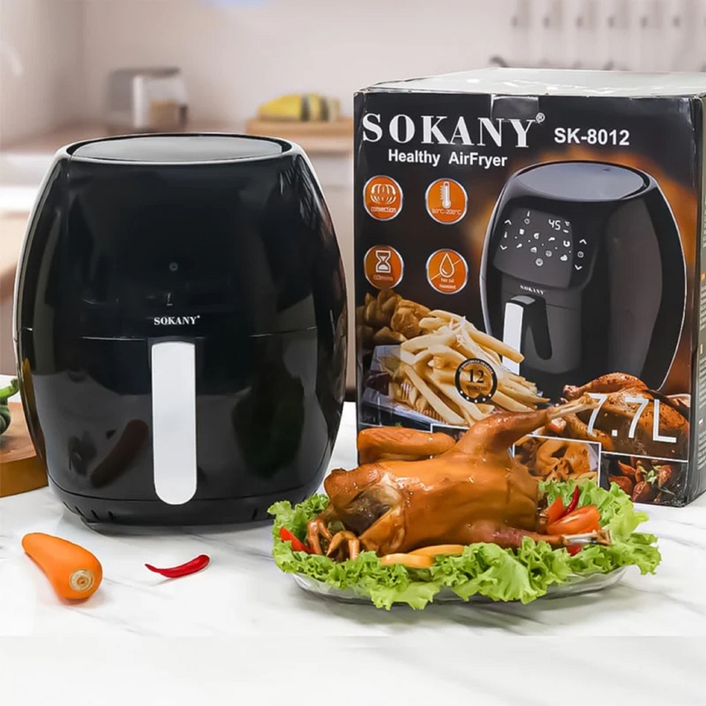 აეროგრილი Sokany SK-8012, 1800W, 8L, Air Fryer, Black
