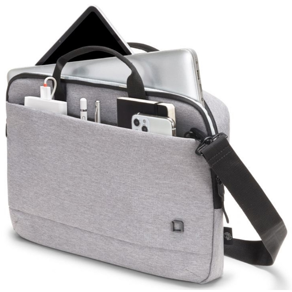 ნოუთბუქის ჩანთა Dicota D31873-RPET, 15.6", Laptop Bag, Light Grey