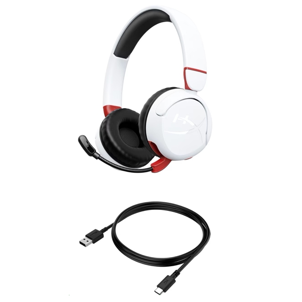 ყურსასმენი HyperX 7G8F2AA Cloud Mini, Gaming Headset, Wireless, Bluetooth, White