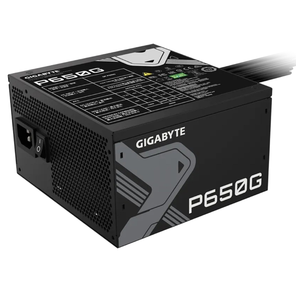 კვების ბლოკი Gigabyte GP-P650G, 650W, 80 Plus, Power Supply, Black