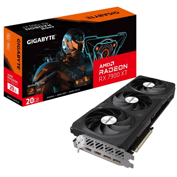 Gigabyte GV-R79XTGAMING OC-20GD GAMING OC, Radeon RX7900 XT, 20GB, 320bit, HDMI, DP, Black