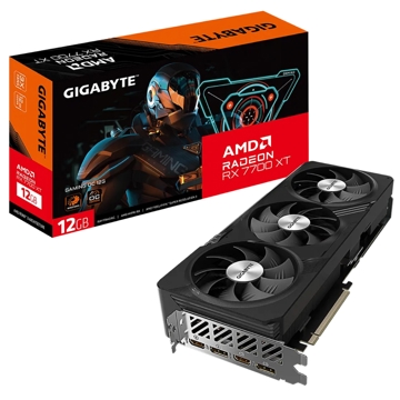 ვიდეო დაფა Gigabyte GV-R77XTGAMING OC-12GD GAMING OC, Radeon RX7700 XT, 12GB, 192bit, HDMI, DP, Black