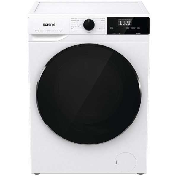 სარეცხი+საშრობი მანქანა Gorenje W1D2A854ADPS, 8Kg, B, 1400 rpm, 74Dba, Washing+Dryer Machine, White