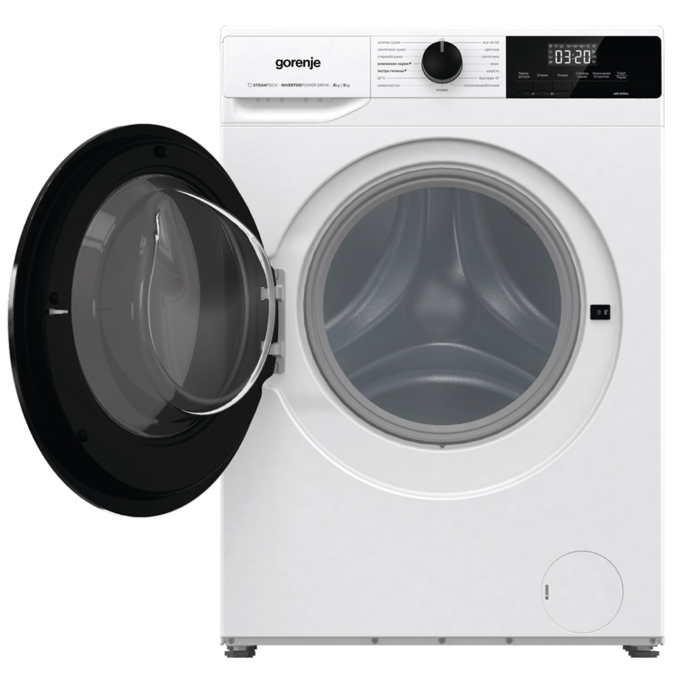 Gorenje W1D2A854ADPS, 8/5Kg, B, 1400 rpm, 74Dba, Washing+Dryer Machine, White