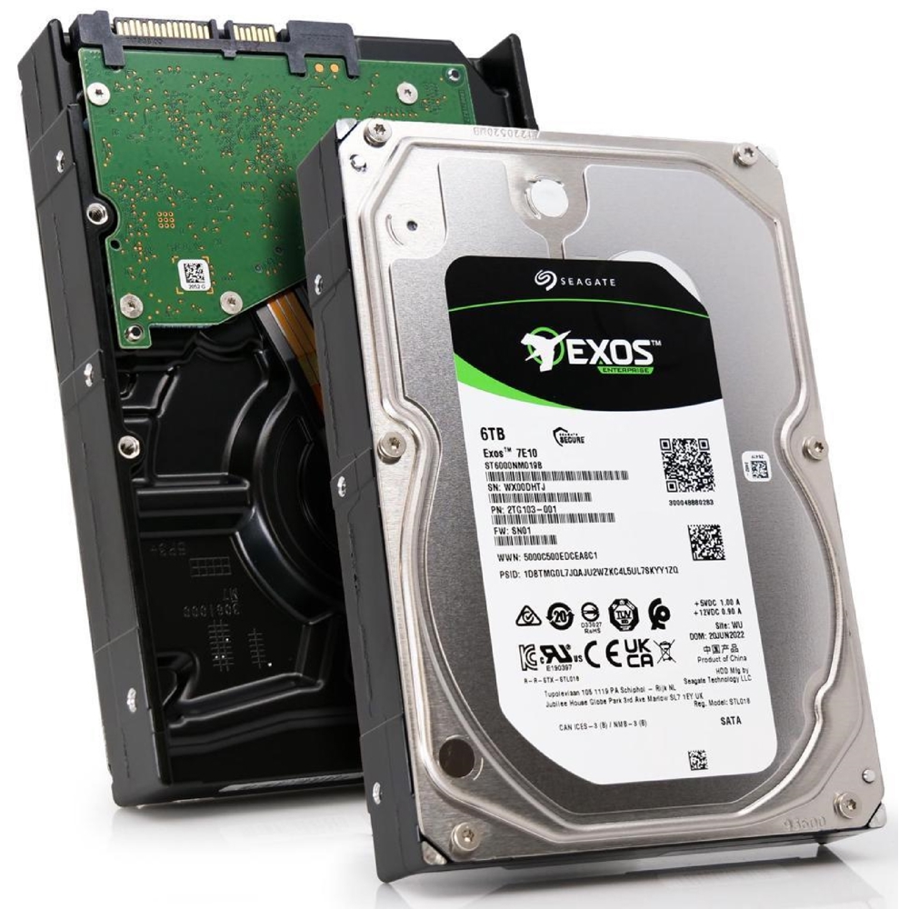 მყარი დისკი Seagate ST6000NM019B Exos 7E10, 6TB, 3.5", 7.2K Internal Hard Drive