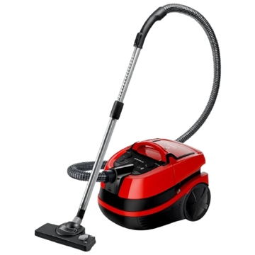 Bosch BWD421PET, 1400W, Vacuum Cleaner, Black/Red