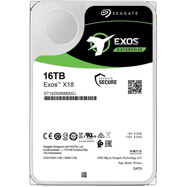 მყარი დისკი Seagate ST16000NM000J Exos X18, 16TB, 3.5", Internal Hard Drive