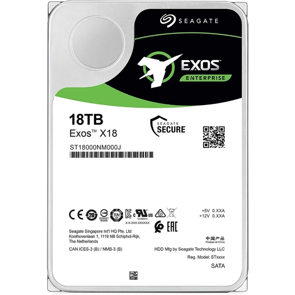 მყარი დისკი Seagate ST18000NM000J Exos X18, 18TB, 3.5", Internal Hard Drive