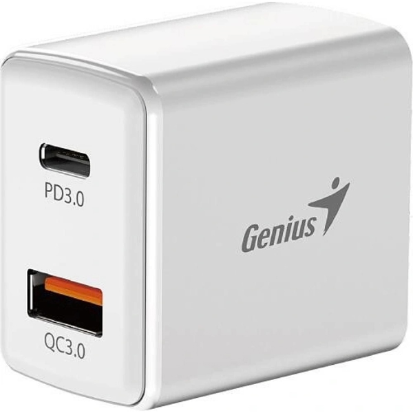 მობილურის დამტენი Genius PD-20ACP, 20W, USB-C, USB-A, White