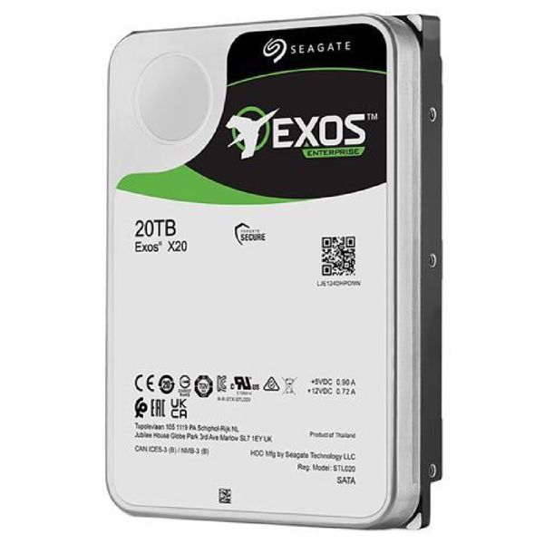 მყარი დისკი Seagate ST20000NM007D Exos X20, 20TB, 3.5", Internal Hard Drive