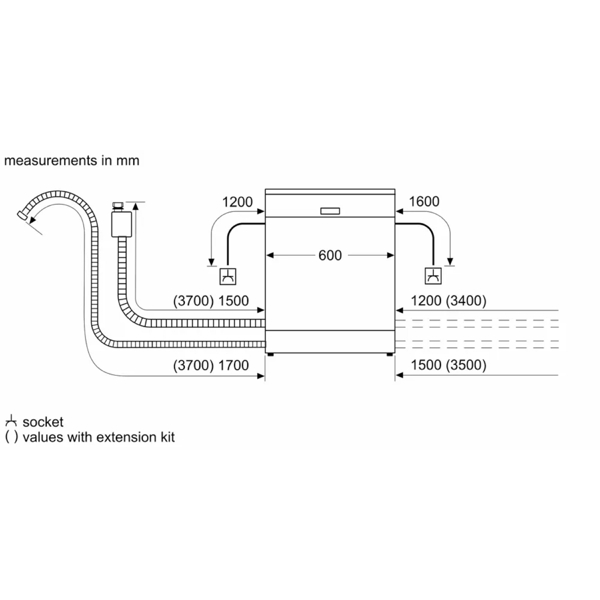 ჭურჭლის სარეცხი მანქანა Bosch SMS6HMW76Q, Dishwasher, White