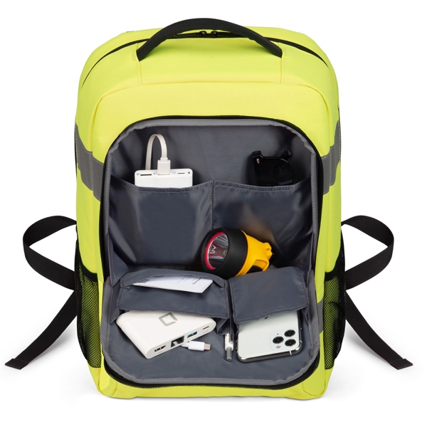 ზურგჩანთა Dicota P20471-17 HI-VIS Base, 24L, Backpack, Yellow