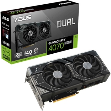 Asus 90YV0K83-M0NA00 SUPER, GeForce RTX4070, 12GB, 192bit, HDMI, DP, Black