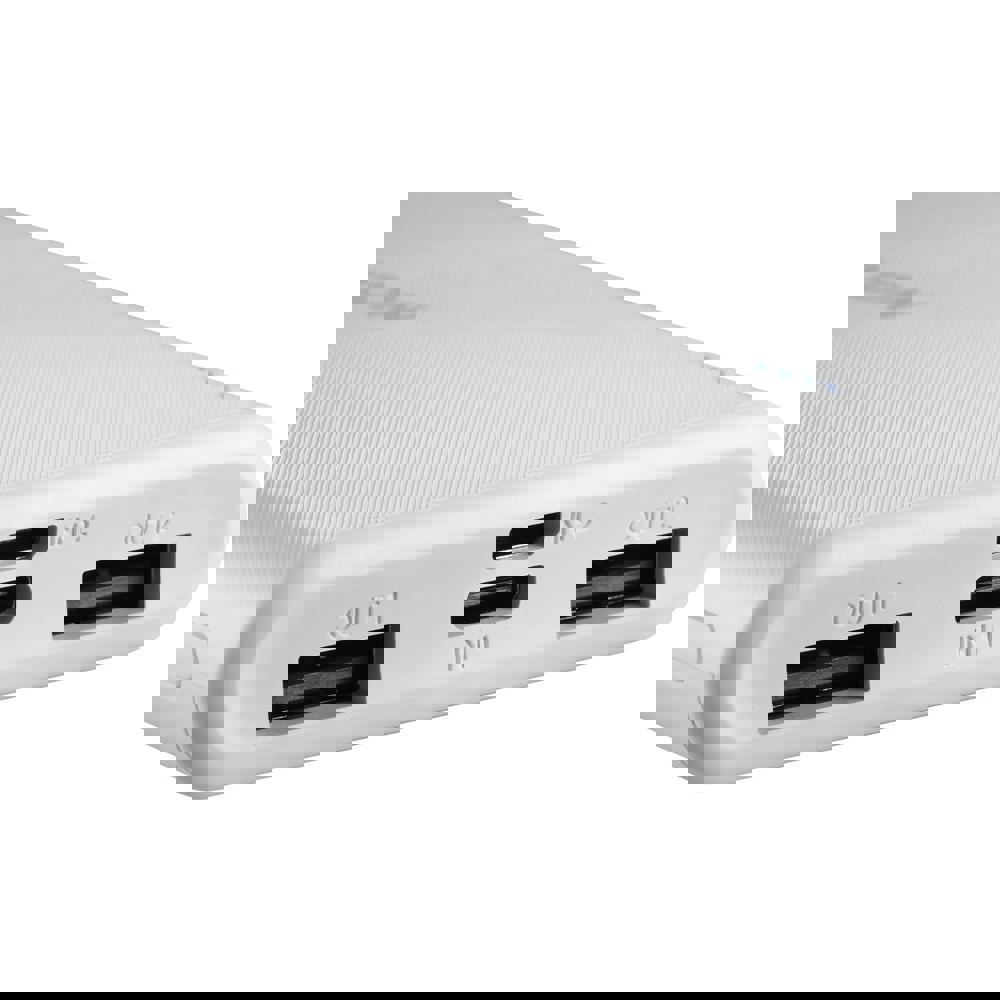 პორტატული დამტენი Canyon CNE-CPB1006W, 10000 mAh, Micro USB, USB type-C, Usb, Power Bank, White