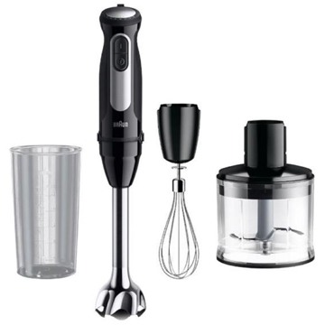 ხელის ბლენდერი Braun MQ55236MBK, 1000W, 700ML, Blender, Black/Silver