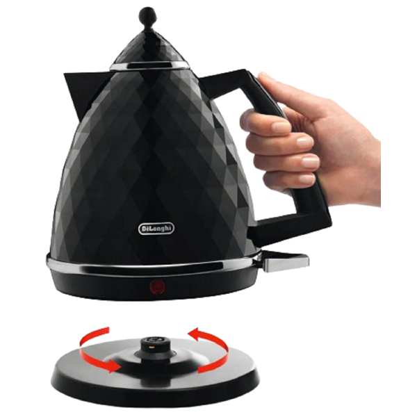 ელექტრო ჩაიდანი DeLonghi KBJ2001.BK, 2000W, 1.7L, Electric Kettle, Black