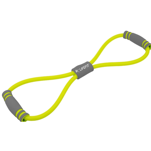 სავარჯიშო რეზინი სახელურებით Lifefit F-GUMA-10-02, Exercise Band, Green