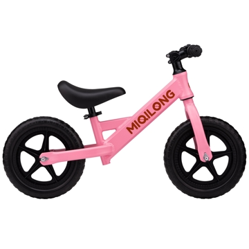 Miqilong ZCY-HP12 Bigovel, 12", Children's Balance Bicycle, Pink