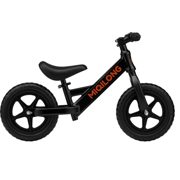 Miqilong ZCY-HP12 Bigovel, 12", Children's Balance Bicycle, Black