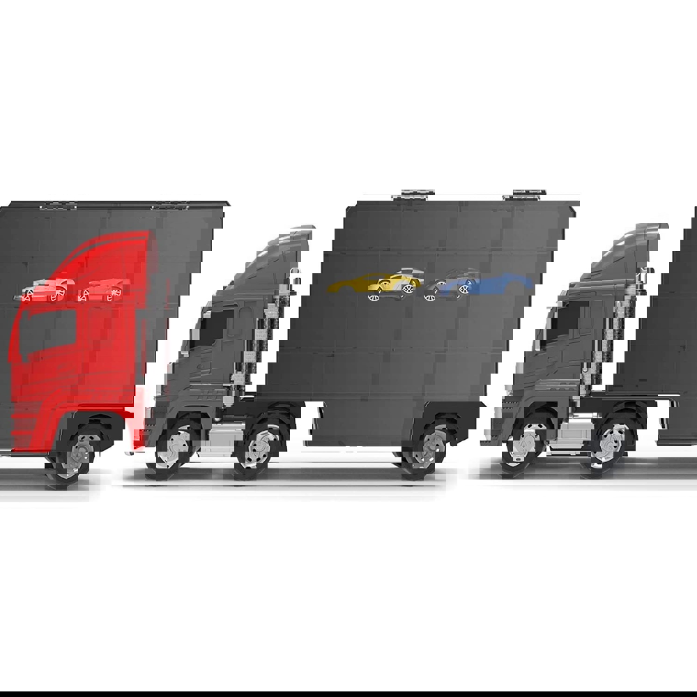 სათამაშო ტრაილერი Driven WH1124Z, Transporter Truck TURBOCHARGE+2 Cars