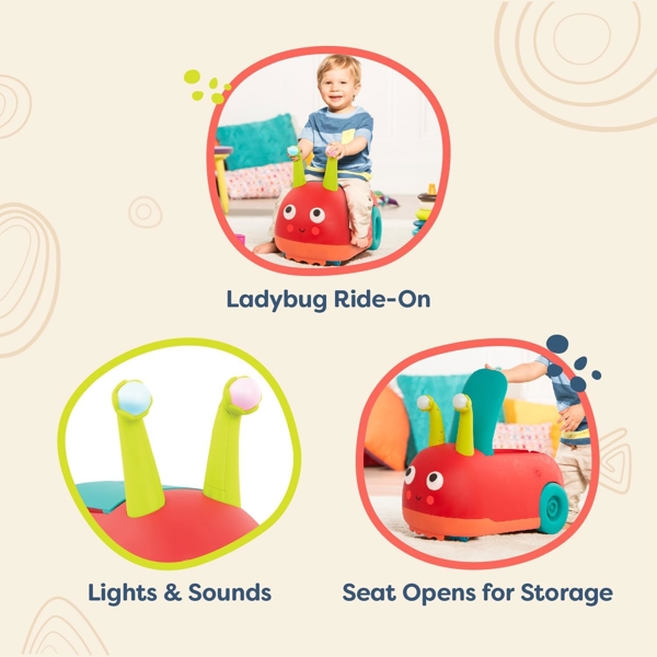 BToys BX1774Z, LADYBUG RIDE-ON