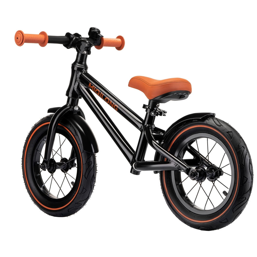 Miqilong ZCY-RVA12 Bigovel, 12", Children's Balance Bicycle, Black