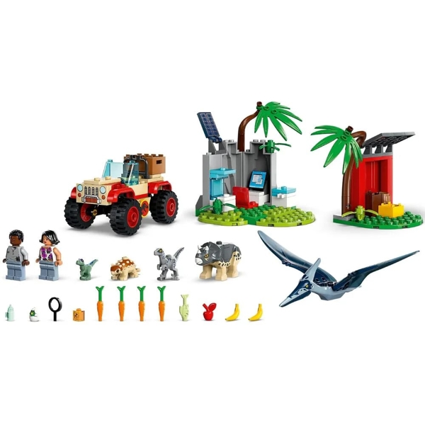 ასაწყობი კონსტრუქცია Lego 76963, Jurassic World Baby Dinosaur Rescue Center