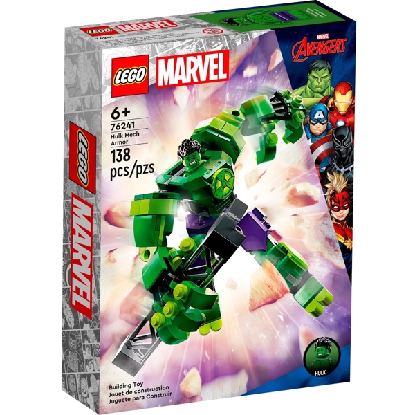 ასაწყობი კონსტრუქცია Lego 76241, Super Heroes Roboarmor Hulk