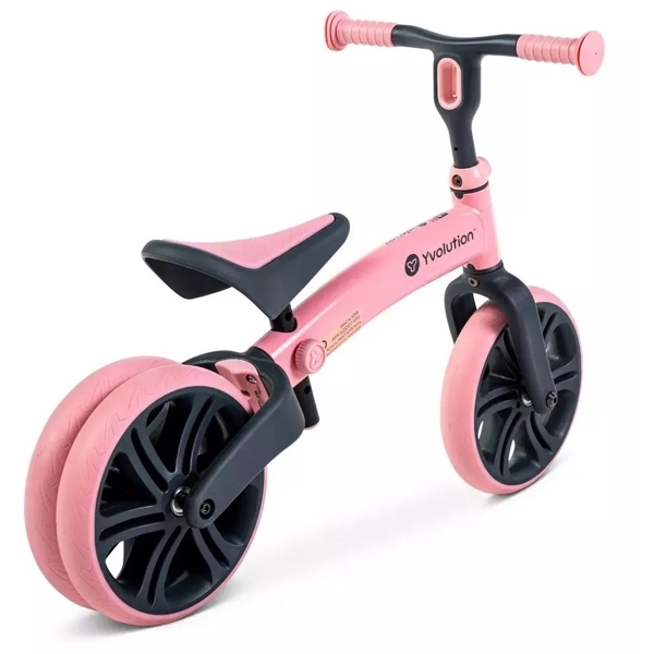 საბავშვო ბალანს ველოსიპედი YVolution YT16P2 Bigovel Yvelo, Children's Balance Bicycle, Junior Pink