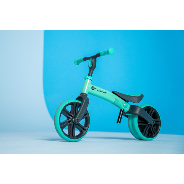 საბავშვო ბალანს ველოსიპედი YVolution YT16G2 Bigovel Yvelo, Children's Balance Bicycle, Junior Green