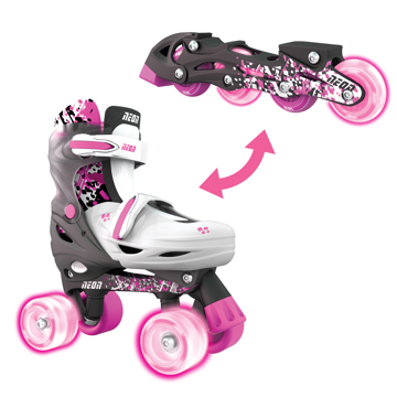 Neon NT31P4, 34-37, Roller Skates Combo, Pink