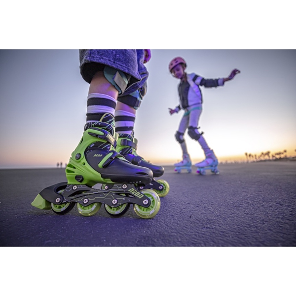 როლიკები Neon NT10G4, 34-37, Roller Skates Combo, Green