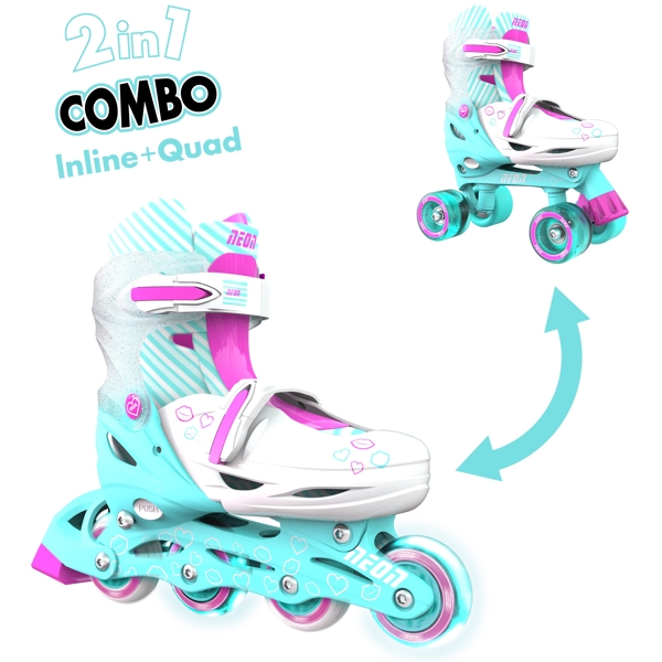 როლიკები Neon NT10T4, 34-37, Roller Skates Combo, Turquoise