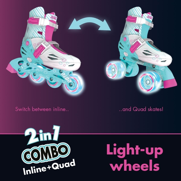 როლიკები Neon NT10T4, 34-37, Roller Skates Combo, Turquoise