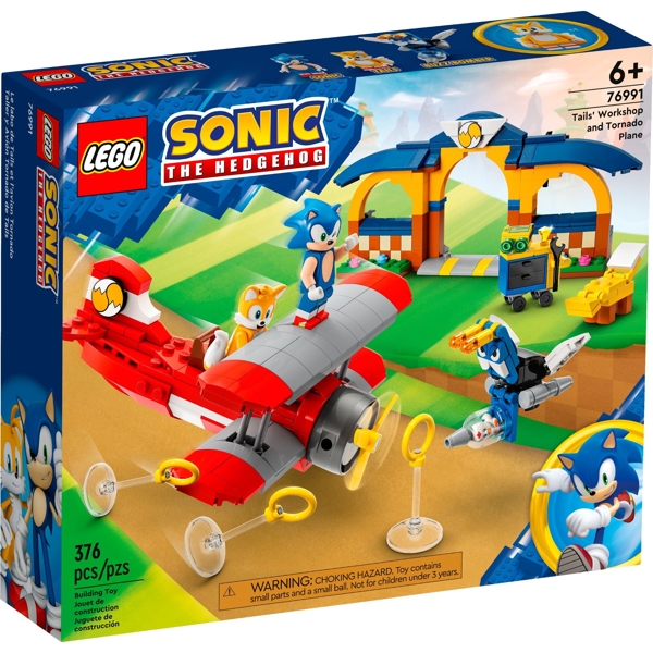 ასაწყობი კონსტრუქცია Lego 76991, Sonic The Hedgehog Tails' Workshop And Tornado Plane